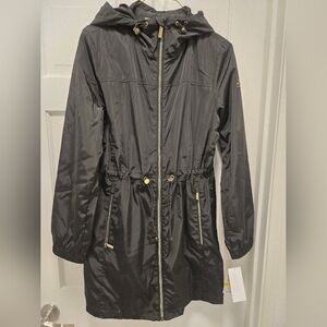 NWT Michael Kors Black Rain Jacket Coat Medium